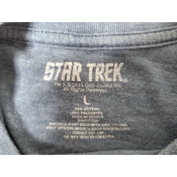 Star Trek T-Shirt Large Blue Cotton/Polyester Blend - Picture 4 of 8